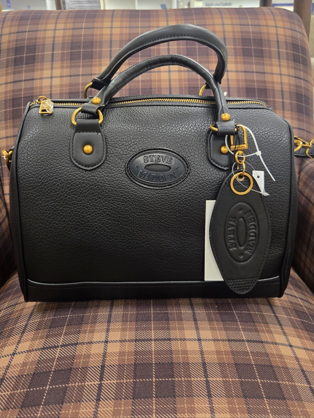 Steve Madden Black Satchel Handbag